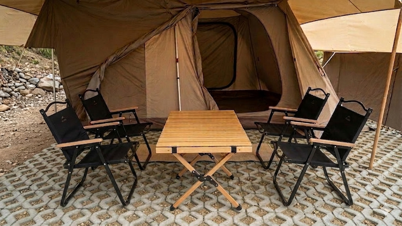 Meja 1 Set dengan 4 Kursi